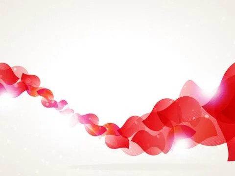 Red petals wave Stock Illustration