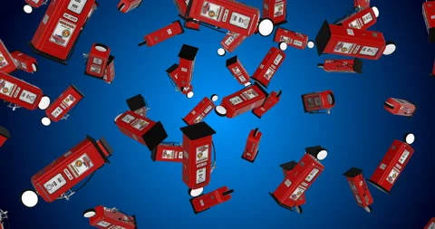 Red Petrol Pump falling slow motion Stock Footage 236857441