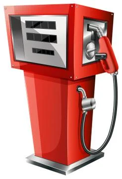 A red petrol pump Stock Illustration