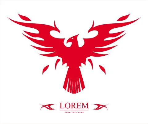 Red phoenix Stock Illustration
