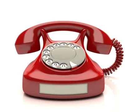 Red Phone Label Illustrazione stock