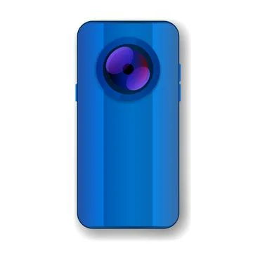 Red phone redesign realistic object Stock Illustration