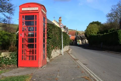 Red phonebox Stock Photos