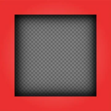 Red photo frame transparent background Stock Illustration