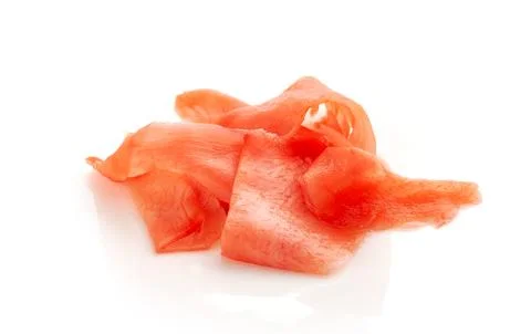 Red pickled ginger Stock Photos