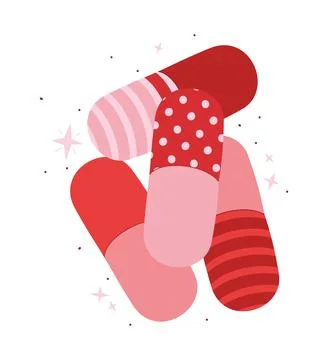 Red pills design Illustrazione stock