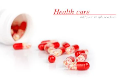 Red pills Stock Photos