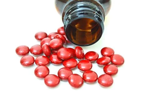 Red pills Stock Photos