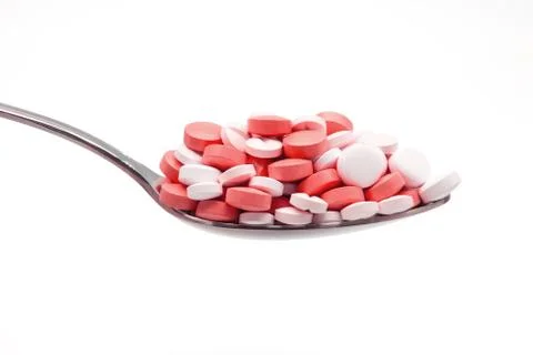 Red pills Stock Photos