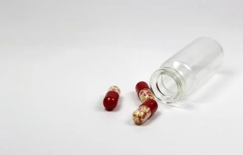 Red pills Stock Photos
