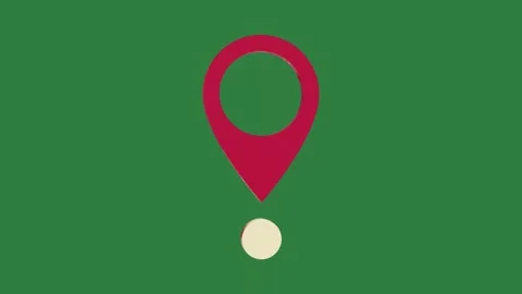 Red pin and background marker clock question mark white circle isolated on Vídeos de archivo 336968872