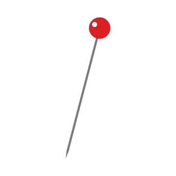 Red pin icon. Map pointer illustration symbol. Sign drawing fixation vector. Stock Illustration