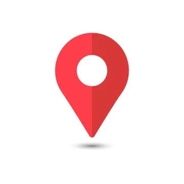 Red Pin location icon - vector iconic design Stock Illustration
