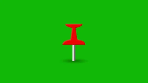Red Pin on Map with GPS Animation for Location Tracking Stock Footage 306103982