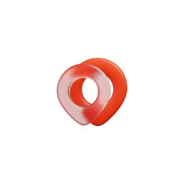 Red pin point, location icon 3D style, vector illustration Stock Illustration