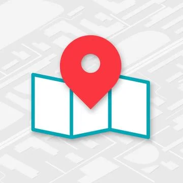 Red pin pointer Stock Illustration