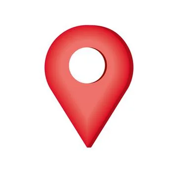 Red pin pointer location Stock Illustration