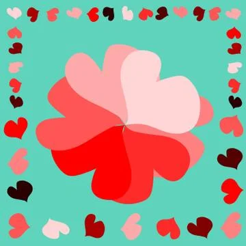 Red pink flower Stock Illustration