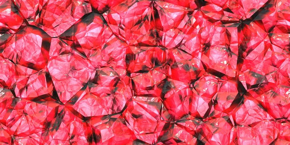 Red pink gemstone seamless pattern. Shiny colors rock stone texture. Crystal  Stock Photos