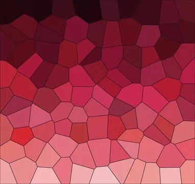 Red pink gradient mosaic background with geometric irregular shapes Stock Illustration