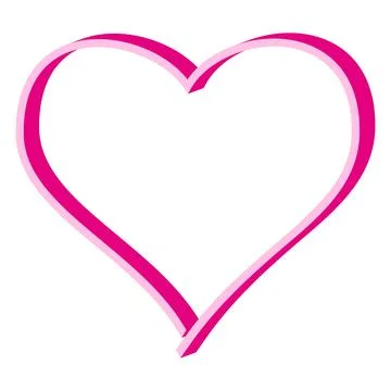 Red Pink Heart Stock Illustration