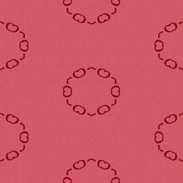 Red pink kaleidoscope pattern Stock Illustration
