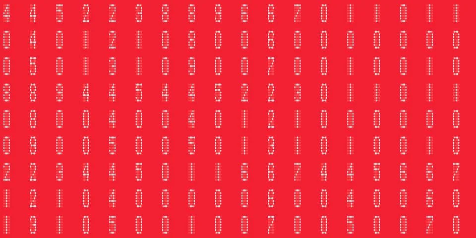 Red pink numeric binary creative surface. Numeral tech design backdrop. Abs.. Stockillustratie