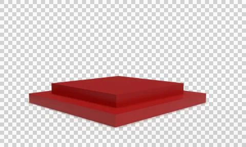 Red pink orange color gradient square step stage podium object presentation Stock Illustration