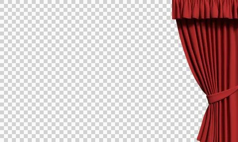 Red pink orange color object curtain theatre velvet textile event stage ope.. Stock Illustration