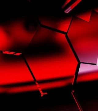Red pink orange gradient color background wallpaper hexagon symbol sign Stock Illustration