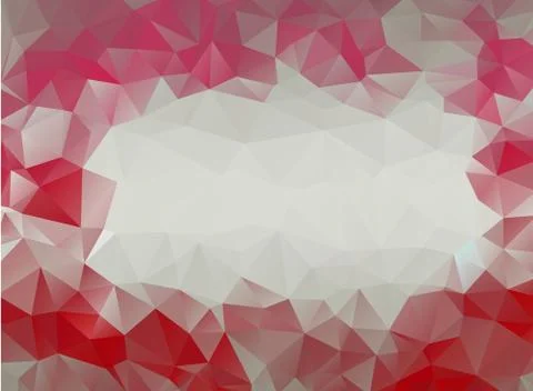Red &amp; Pink Triangles Abstract Low Poly Gradient Polygonal Background Vector Stock Illustration