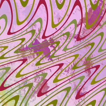 Red pink wave square waveform pattern waves lines wavelength illustration art Stock Illustration