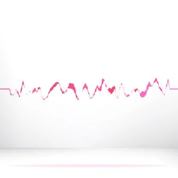 Red pink waveform background.  + EPS8 Stock Illustration