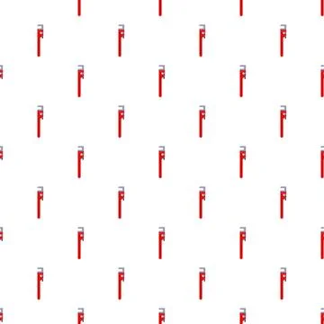 Red pipe wrench tools seamless pattern background イラスト素材
