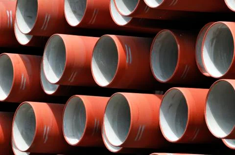 Red pipes Stock Photos