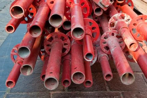Red pipes Stock Photos