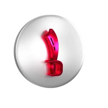 Red Pirate sword icon isolated on transparent background. Sabre sign. Silve.. Stock Illustration