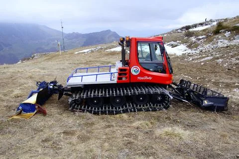 Red PistenBully Foto stock