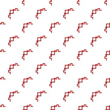 Red pixel art abstract corner pattern background Illustrazione stock