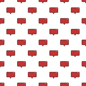 Red pixel art speech bubbles pattern design Stock Illustration