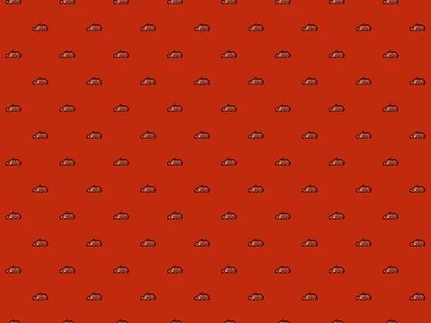 Red pixel car background - high res seamless 8 bit pattern Stock Illustration