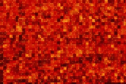 Red Pixel Dots Background. Squares and Circles Pattern Bloody Red. 2D Illustr Stock Photos
