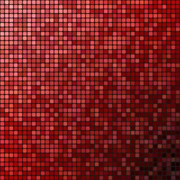 Red pixel mosaic background Иллюстрация