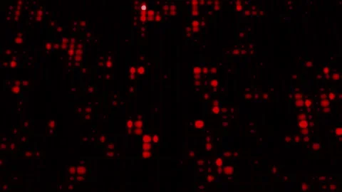 Red Pixel Tech Grid Visual Background for Broadcast HUD and AI Display Video stock 342231581
