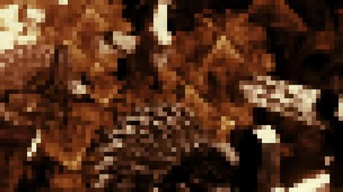 Red pixelated pattern with spinning gears. Motion. Working mechanism, industrial Stock Illustration