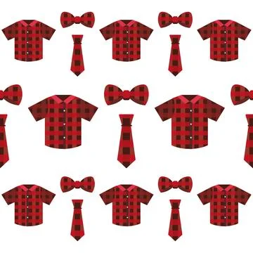 Red plaid clothing pattern. Vector Stock Illustration