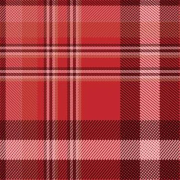 Red plaid fabric pattern with pink and white accents Stock Illustration