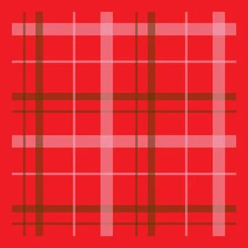 Red plaid pattern with brown and white lines Stock Illustration