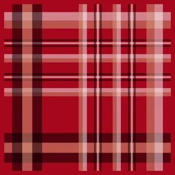 Red plaid pattern fabric texture background Stock Illustration
