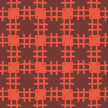 Red plaid seamless geometric vector pattern Illustrazione stock